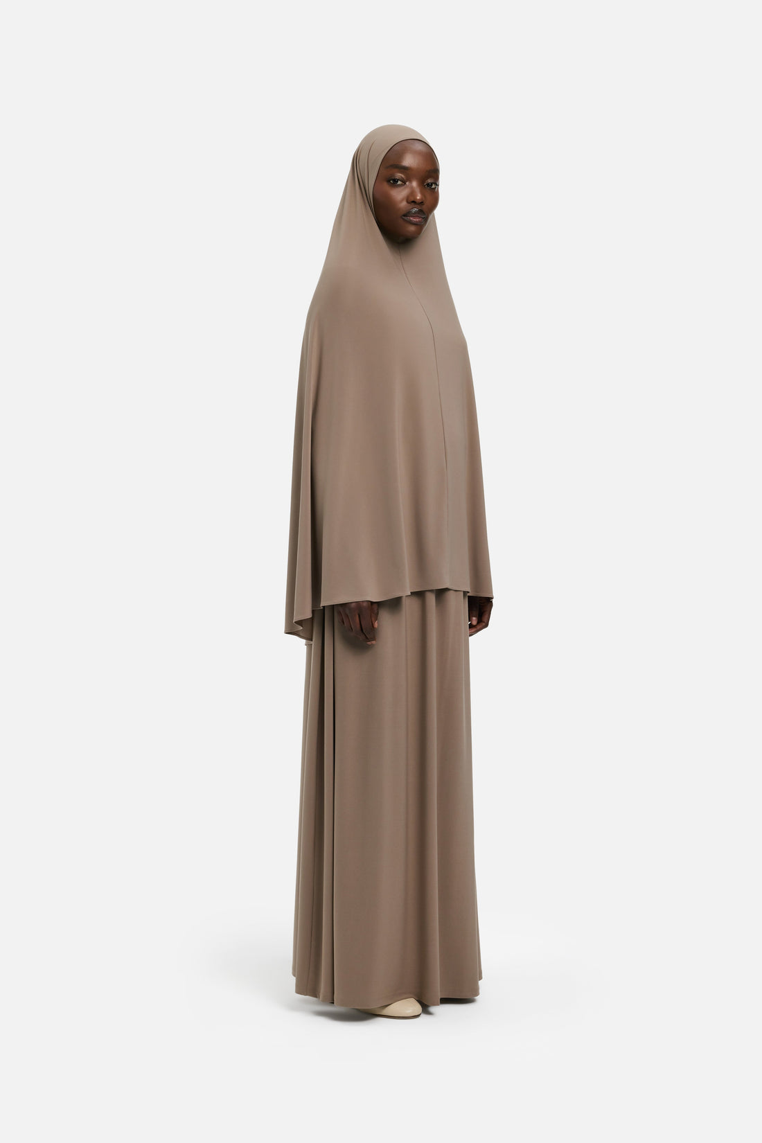 Premium Jersey Khimar | Milky Cacao