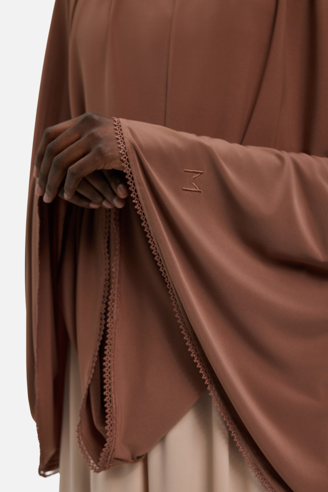 Le Picot Edge Khimar | Roasted Walnut