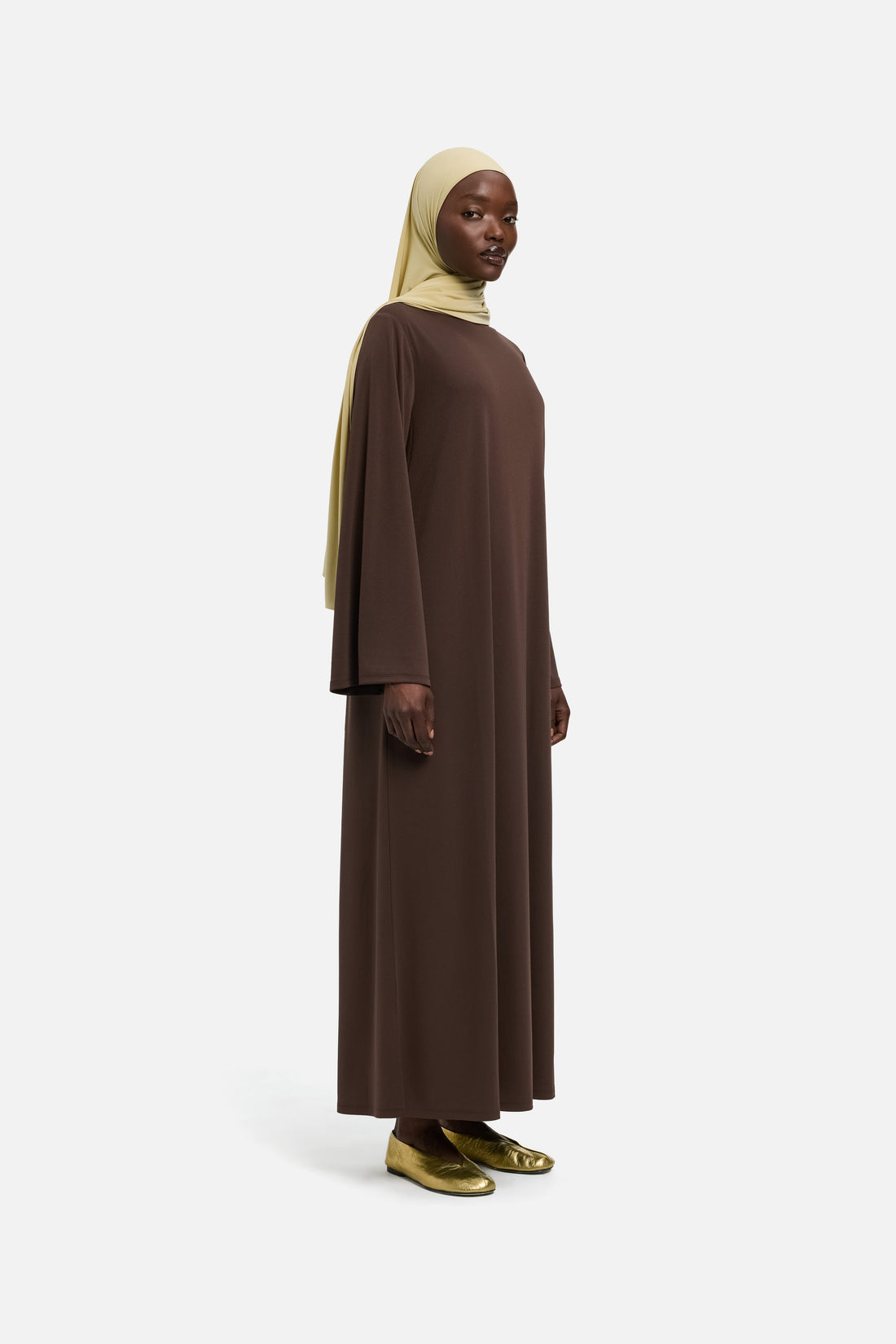 Essentiel Robe en Jersey Court | Burnt Mocha
