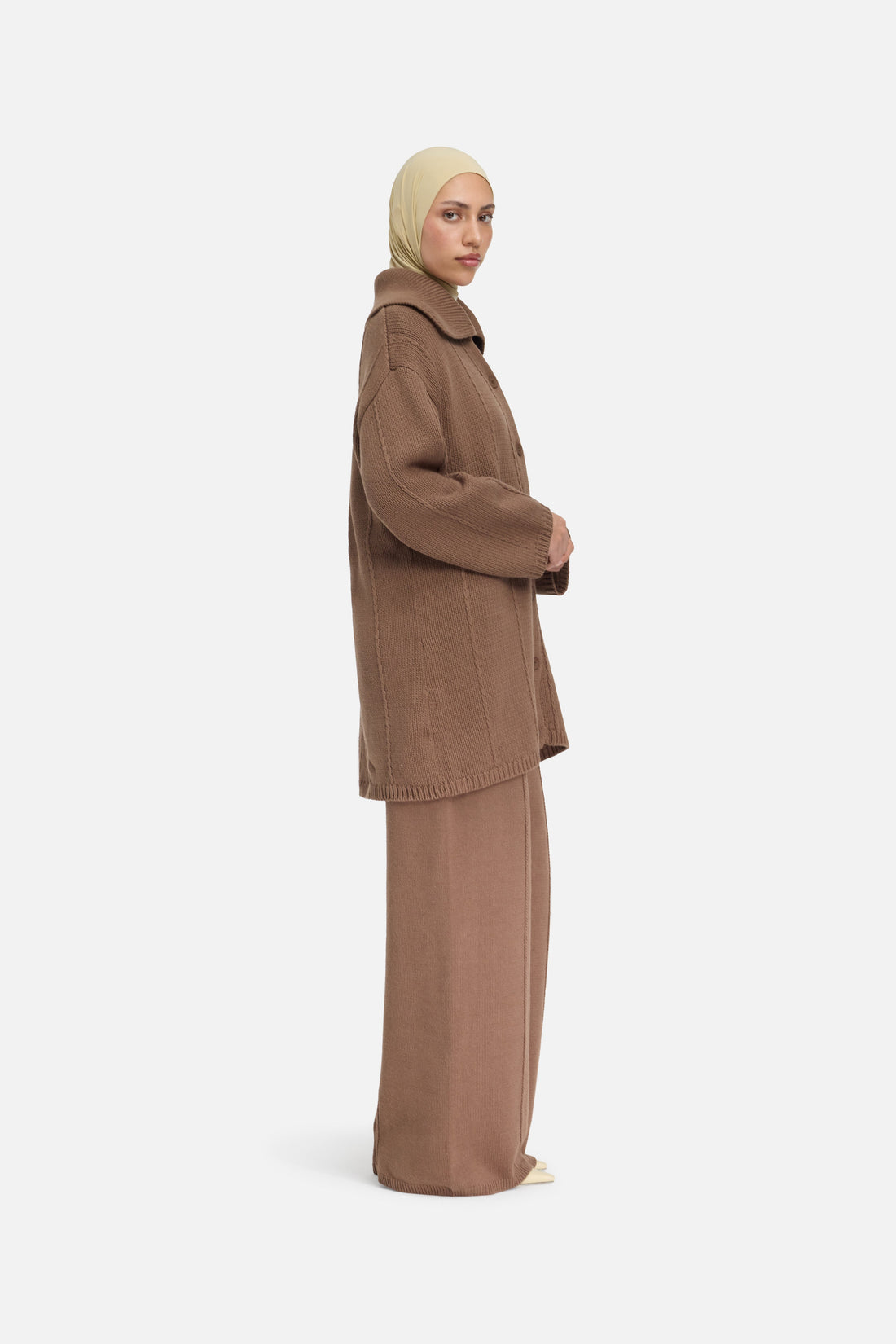 Tricoté Cable Pantalon | Chocolate