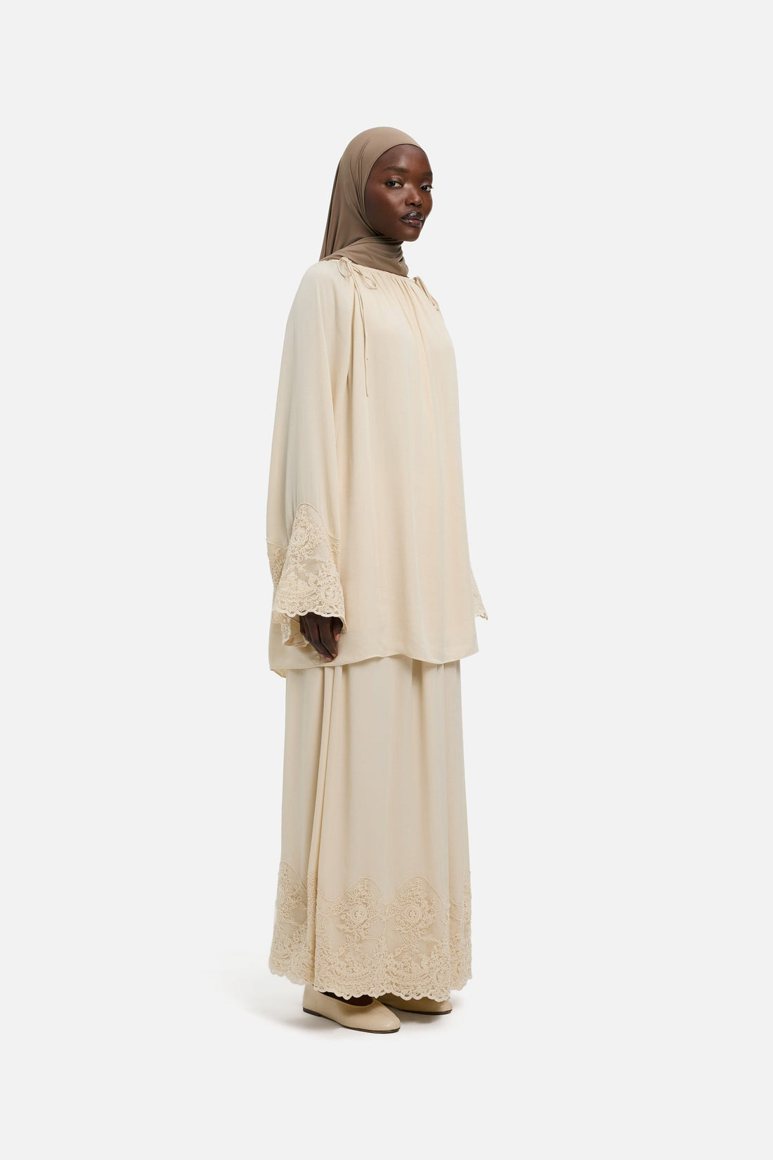 Dentelle Detailed Jupe | Sand