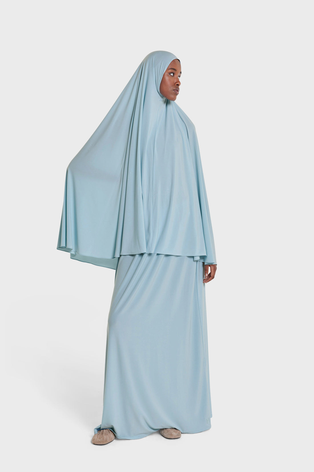 Premium Jersey Prayer Jupe | Misty Blue