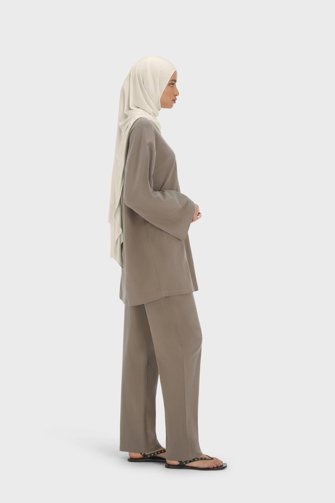 Été Jersey Pantalon | Taupe