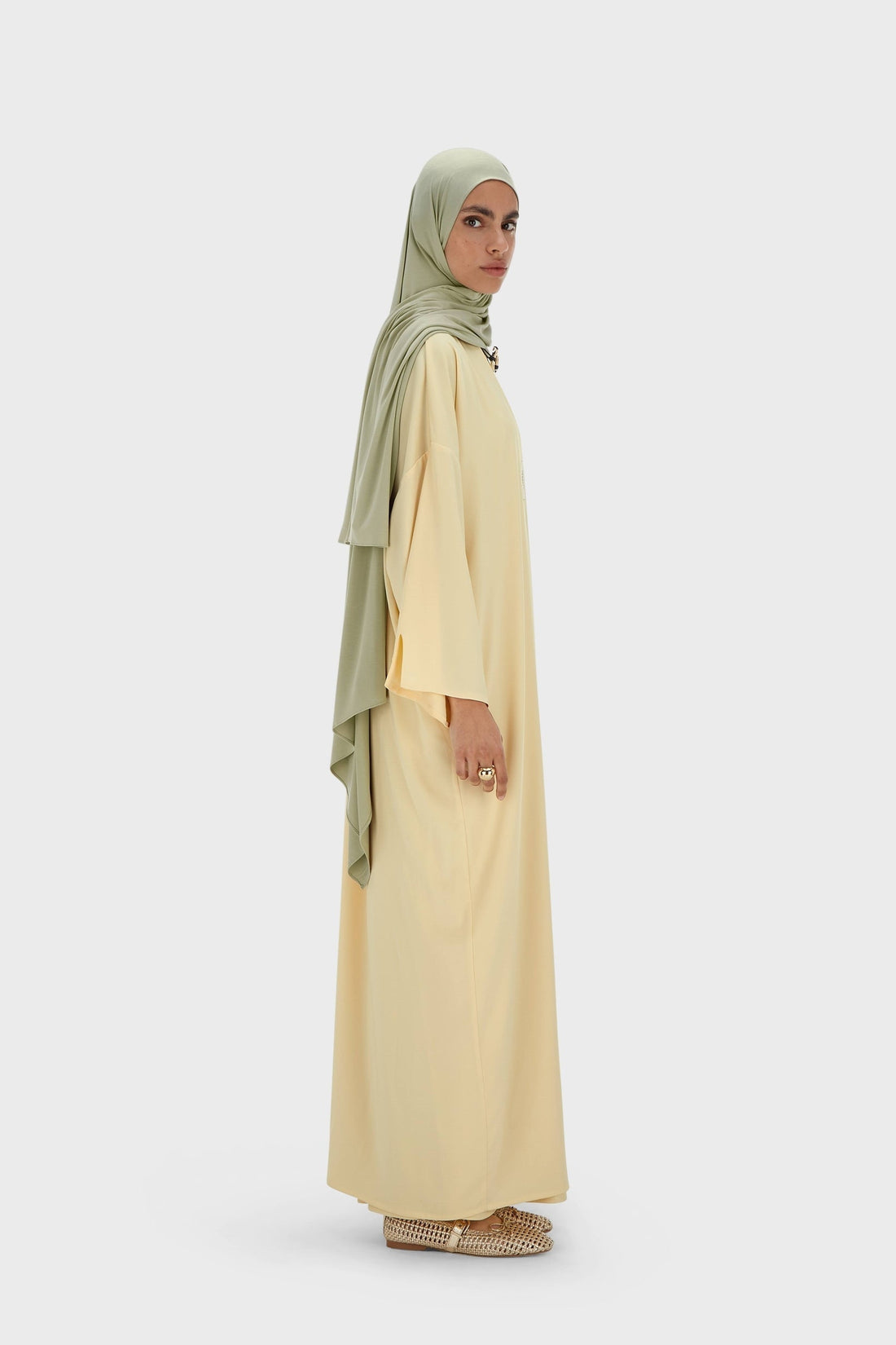 Tissé Abaya Court | Sorbet