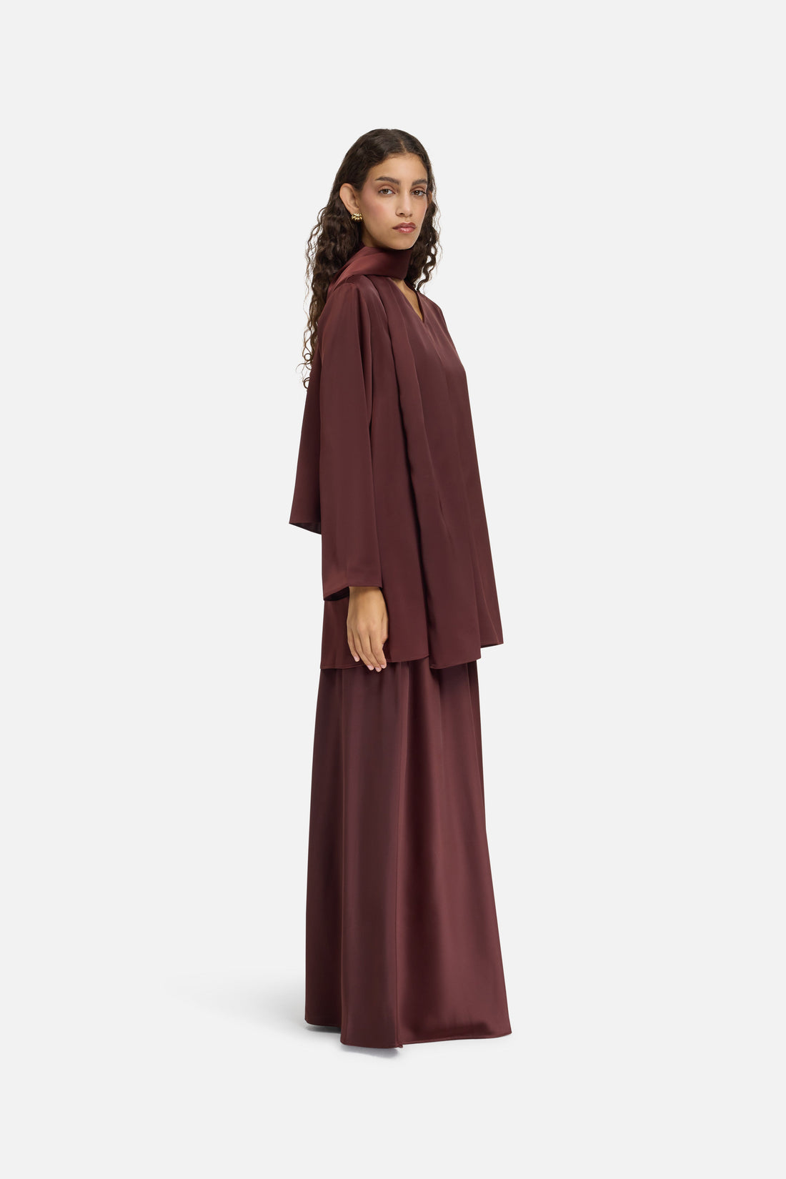 Satin Jupe | Dark Cherry